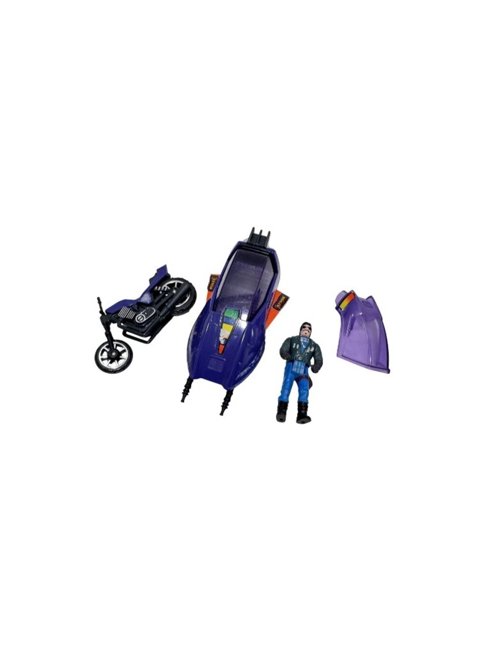 Vintage Kenner M.A.S.K. Piranha with Sidecar~Action Figure Sly Rex 1985 No Mask